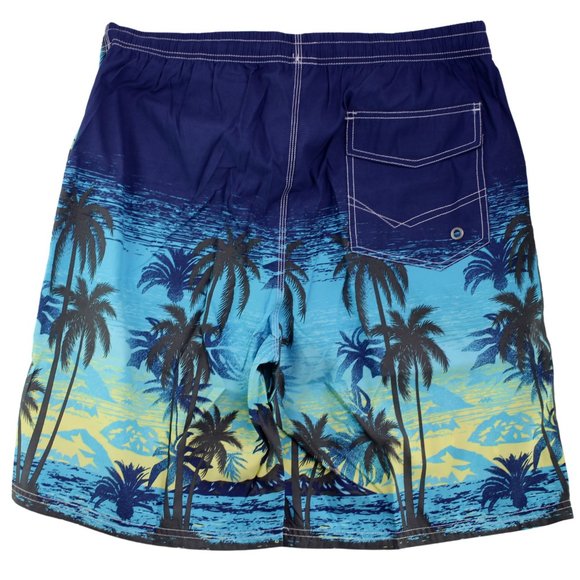 NWOT Men's Tropical Sunrise Swim Trunks - Picture 2 of 4